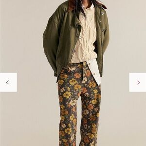 Free People We The Free Deep Trance floral Jeans size 33